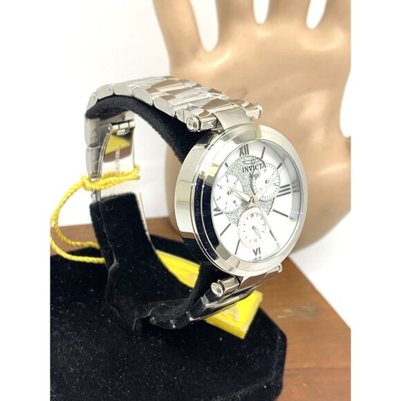 Invicta Women's Watch 28924 Angel Quartz Mother of Pearl Dial Silver Steel 36mm - Picture 15 of 15
